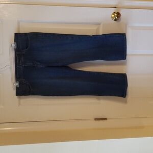 Talbots Signature Crop Flare Blue Jean Size:12P/31